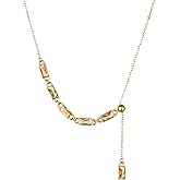 TaYolnFaSo Minimalist Casual Necklace for Women 18K Gold Plated Chain Necklace Jewelry Gift for Mother Girlfriend Wife