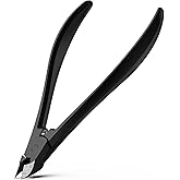 BEZOX Cuticle Cutters for Nails - Precision Half Jaw Cuticle Clippers, Stainless Steel Cuticle Trimmer for Manicure and Pedicure, Professional Cuticle Remover Tool - Black