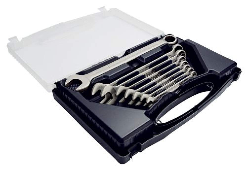 Draper 44019 Stainless Steel Long Metric Combination Spanner Set, 8mm-22mm, 8 Pieces