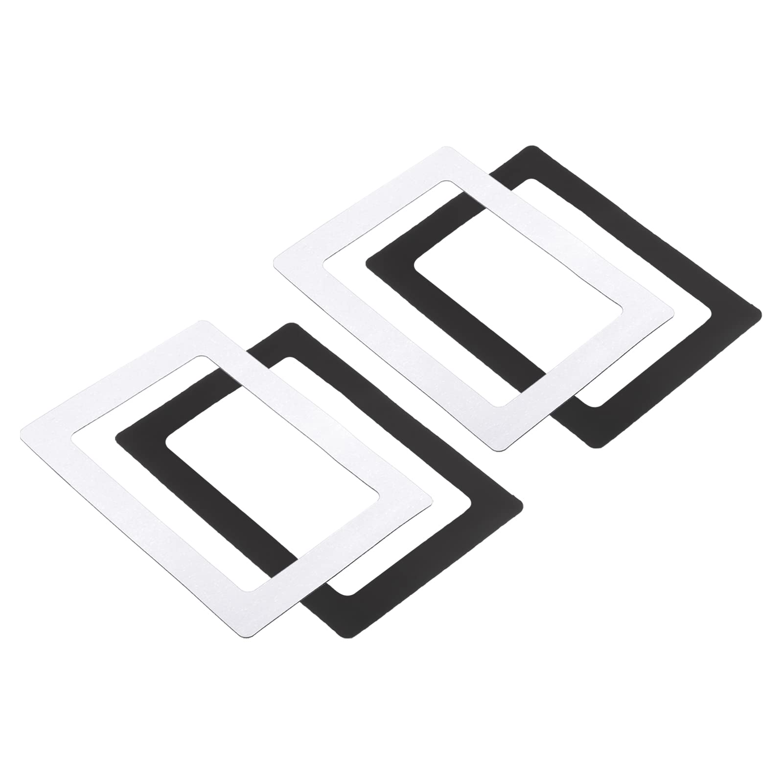 PATIKIL Magnetic Picture Frame, 4 Pack Magnetic Photo Frame Picture Holder Holds 5x7 Inch Photos for Refrigerator Metal Home Office, PVC White