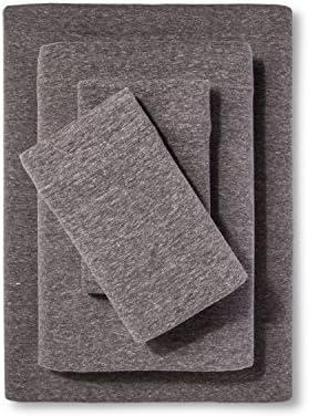 Twin Extra Long 100% Cotton Jersey Sheet Set - Soft and Comfy - by Crescent Bedding Heather Grey Twin XL