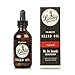 Lucky Grooming 2 oz Unscented Beard Oil - All-Natural Beard Oil Conditioner and Moisturizer w/Argan, Jojoba, Coconut Oil, Essential Oils Patchouli, Rosemary, Lavender - Promotes Healthy Beard Growth