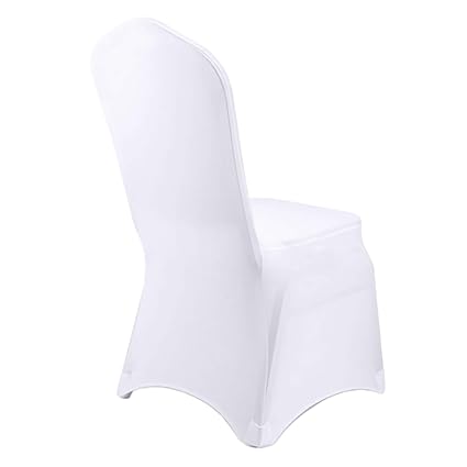 Special T White Chair Covers 100 Pack Banquet Chair Covers Polyester Spandex Chair Covers For Wedding Party Dining