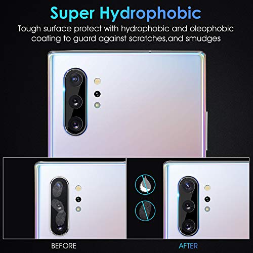 Galaxy Note 10/10 Plus Camera Lens Tempered Glass Protector(3 Pack), Anti-Scratch Ultra Thin Transparent Clear 3D Camera Lens Protective Glass Protector Compatible with Samsung Galaxy Note 10/10 Plus