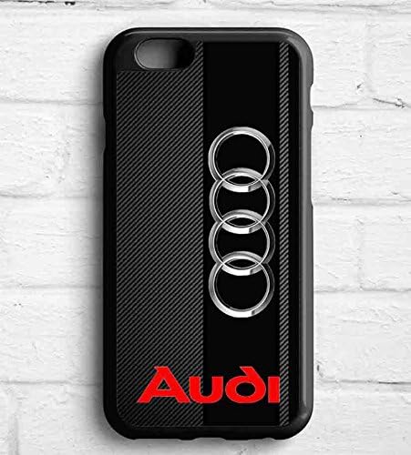 Audi Logo On A Field Of Black And Simulated Carbon Fiber For Iphone 6 Case