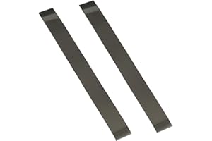 Lilaly 2 Pcs 1" x 12" Stainless Steel Strips, Metal Strips Stainless Steel Sheet, Stainless Steel Sheet, Metal Steel for Kitchen DIY Craft Making (Black)