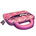 Evecase 7inch Dragon Touch Y88X Plus 2017/Y88X Kids Android Tablet Sleeve, Cute Princess Themed Neoprene Travel Carrying Slim Sleeve Case Bag w/ Dual Handle and Accessory Pocket - Pink w/ Purple Trim