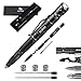 Practical Survival Pen - Best EDC Survival Gear + Flashlight + Bottle Opener + Ballpoint Pen + - 2 Ink Cartridges + 3 Batteries - Gift Boxed (Black)