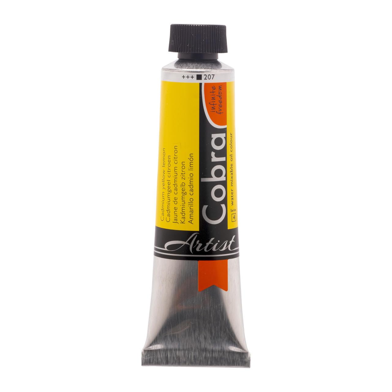 Cobra Artist Water-Mixable Oil Colour - Cadmium Yellow Lemon 207 40 ml Tube - Solvent-Free High Pigmentation +++ — image 1