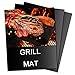 On'h BBQ Grill Mat - Set of 3 Heavy Duty Non-Stick for Ribs Shrimps Steaks Burgers Vegetables Reusable for Gas Charcoal Electric Grill Ovens Best Grilling Accessories