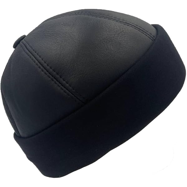 Premium Leather Unisex Shearling Sheepskin Fur Winter Beanie  display picture 2