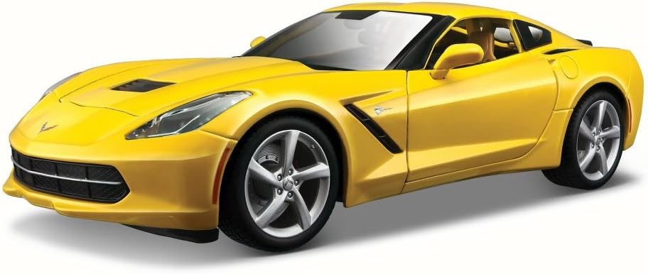 2014 Chevy Corvette Stingray, Yellow - Maisto 31182YL - 1/18 Scale Diecast Model Toy Car