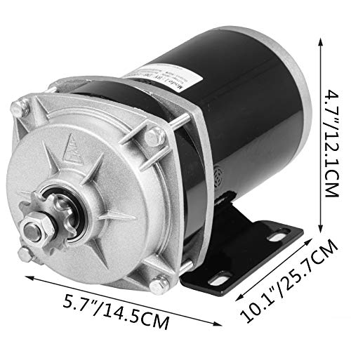 Mophorn 36 Volt 800 Watt Gear Reduction Electric Motor 11 Tooth Sprocket Rated Speed: 500RPM for electric ATV QUAD TRIKE GO-KART or DIY