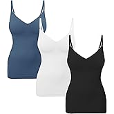 EUYZOU Womens Tummy Control Shapewear Tank Tops Seamless V-Neck Compression Tank Tops Body Shaper Camisole