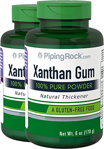 Piping Rock Premium Xanthan Gum Powder 100% Pure 2 Bottles x 6 oz (170 g) Natural Thickener Gluten Free