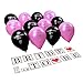 Konsait Bachelorette Party Decorations Kit,Bride to Be Wedding Banner Garland Bachelorette Party Balloons Naughty(10inch,Black and Pink,12pcs) for Bridal Shower Girls Night Out Party Favors Supplies
