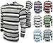Enimay Men's Athletic Fit Hoodie Striped Pullover Sweater Front Pouch (Many Colors)