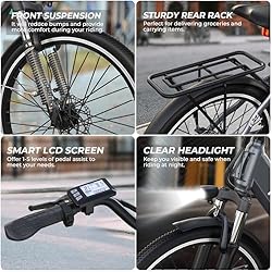 Funhang Electric Bike for Adults, 1000W Peak