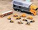 Die-Cast Trucks Engineering Construction Car Toys Fire Engine Truck Toys Gifts Set - Mini Play Vehicles Car Toy in Carrier Truck Play Car Gifts for Toddlers Kids Boys Girls (Construction Truck)