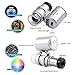 MaxFox Mini 60x Microscope Magnifying with LED Light ，Pocket Jewelry Detecting Glass Loupe Magnifier (Silver)