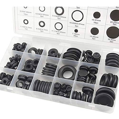 XLX 125Pcs 18 Sizes Rubber O-Ring Gasket Silicone Sealing Repair Box Washer Seal Assortment Set for Plumbing Automotive General Repair