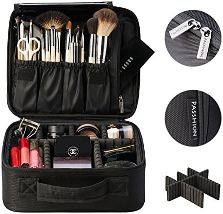 PASSHION Portable Travel Makeup Bag Makeup Train Case Mini Makeup Train Case 10.2"