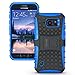 Oeago Tough Rugged Dual Layer Protective Case with Kickstand for Samsung Galaxy S6 Active (Blue)