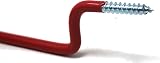 fiXte Red 200mm Carbon Steel Ladder Bike Tool Storage Hooks Garage Wall Mount view 3