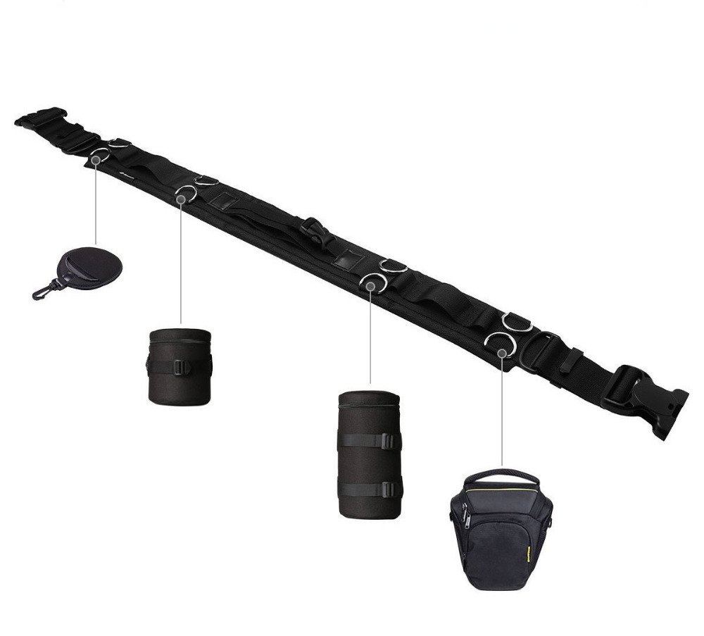 Utility Photography Lens Belt Pouch Adjustable Camera Bag Holder Strap