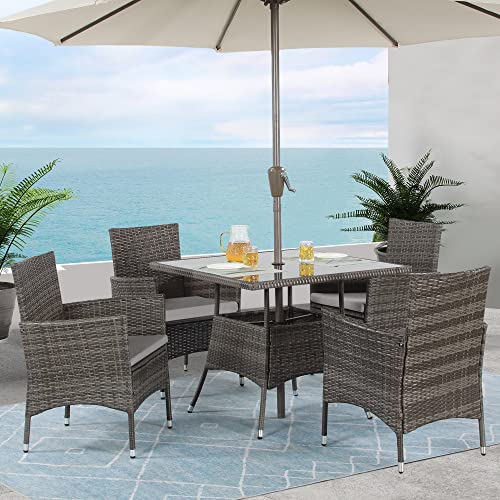 Wisteria Lane Patio Dining Set, 5Piece Wicker Outdoor Table and Chairs