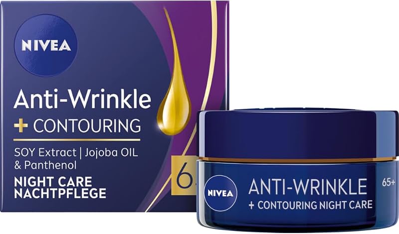 NIVEA Contouring Night Cream AntiWrinkle 65+ 50ml Mature Skin Fine Lines