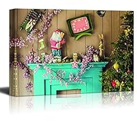 Framed Canvas Wall Art April Day Theme Design Canvas Prints Home Artwork Decoration for Living Room,Bedroom - 12x18 inches