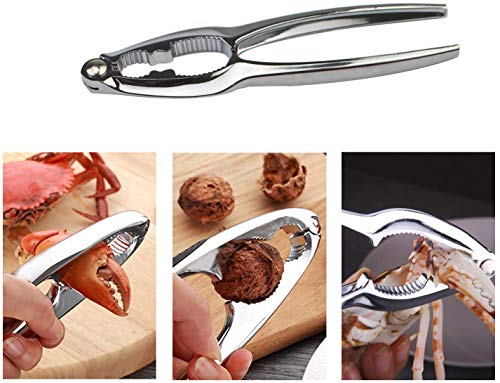 WeiMeet Seafood Tools Nutcrackers Set Crab Lobster Crackers Tools including 2 Crab Crackers 2 Lobster Shellers 2 Forks and 2 Seafood Scissors(8 Pack) - Thumbnail 3
