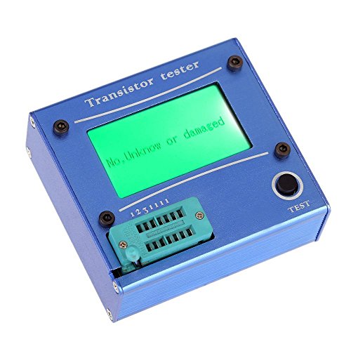 SODIAL(R) Multifunction LCD backlight transistor tester diode thyristor Capacitive ESR LCR meter with blau plastic housing