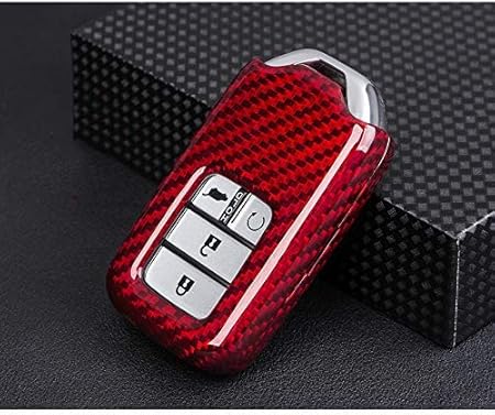 Amazon ホンダ用 リアルカーボン製 高級スマートキーケース キーカバーシビックタイプr Fk8 S660 Jw5 Cr Z Zf1 フィット Eg9 ヴェゼル ジェイド フリード アコード 赤 キーケース キーホルダー 車 バイク