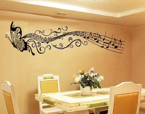 Theme Decal Tm 160 35cm Classic Music Notes Butterfly Soft Wall Decal Decor Wall Decals Bedroom Sitting Room Best Decorations Removable Waterproof Home Decor Diy Art Decals Wall Stickers Buy Online In Azerbaijan