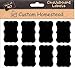 40 Fancy Rectangle Mini Chalkboard Labels - Reusable Blackboard Stickers for the Kitchen, Pantry, Wine Glasses, Mason Jars and More