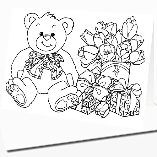 Adult Coloring Greeting Cards for Birthday, Anniversary and Every Occasions | Set of 10 Cards to Color and Send | Envelopes Included | Set A/White by Art-Eclect - Thumbnail 5