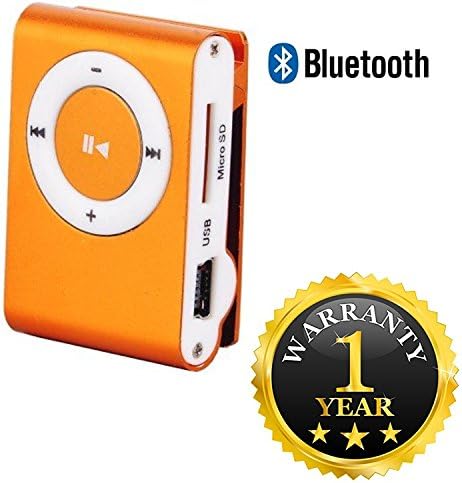 Qualtos Mp3 Bluetooth Player Multifunction Sports Mini Clip MP3 Player with Micro TF/SD Card Slot Compatible with All Smartphones (One Year Warranty)