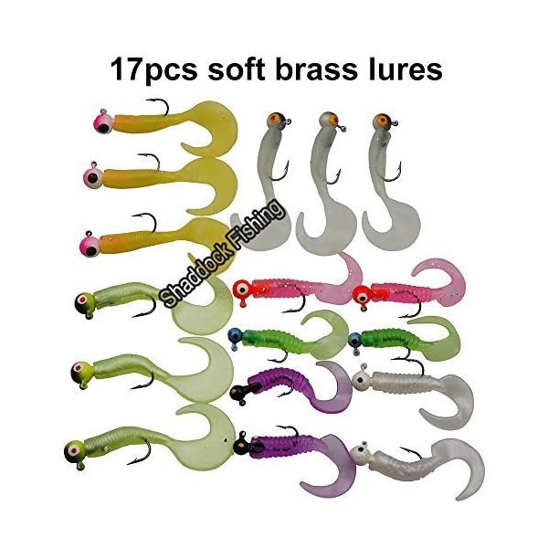 Shaddock-Fishing-110-Piece-Fishing-Lures-Tackle-Kit-Soft-Crappie-Tube-Jigs-Jig-Lead-Heads-Hooks-Fish-Bass-Fishing-Gear-Lures-Kit-Set