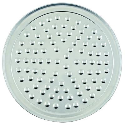 Winco APZN-16, 16"Dia Aluminum Wide Rim Pizza Tray with Nibs, Round Pizza Pan, Pizza Screen