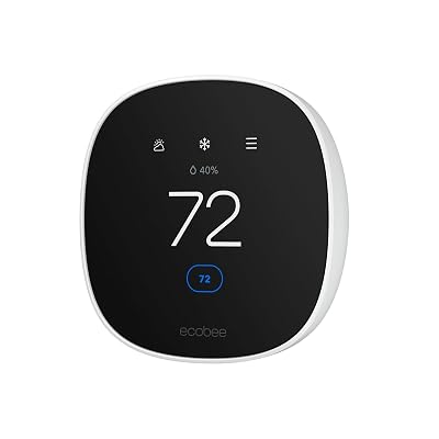 ecobee Smart Thermostat Essential - Energy Star Certified programmable Wi-Fi Thermostat - Works with Siri, Alexa, and Google Assistant