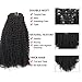 ABH AMAZINGBEAUTY HAIR Afro Coily Clip in Hair Extensions Real Human Hair 4B and 4C Double Wefts Remy Coily Clip ins for African Americans 120 Grams 7pcs 17 Clips, #1B Natural Black 20 Inch