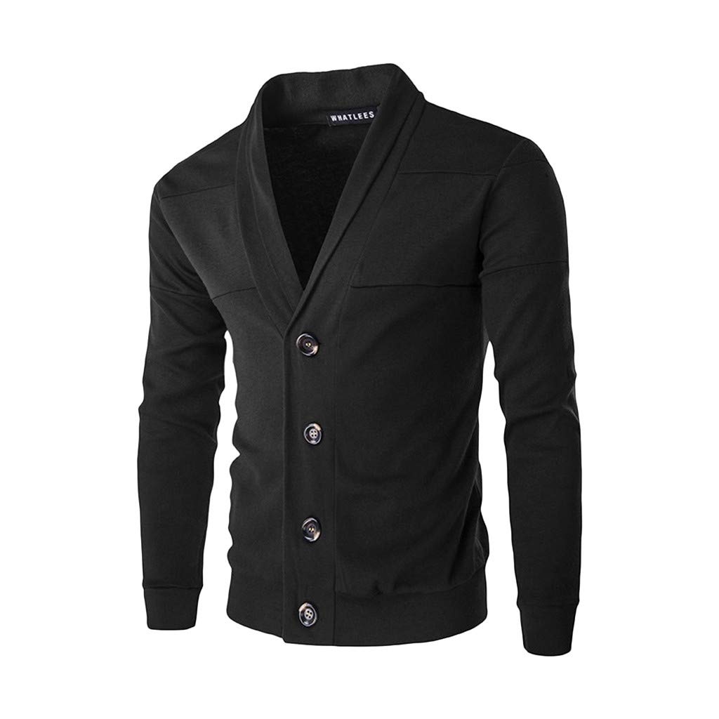 ASOBIMONO Mens Shawl Collar Knitwear Chunky Button