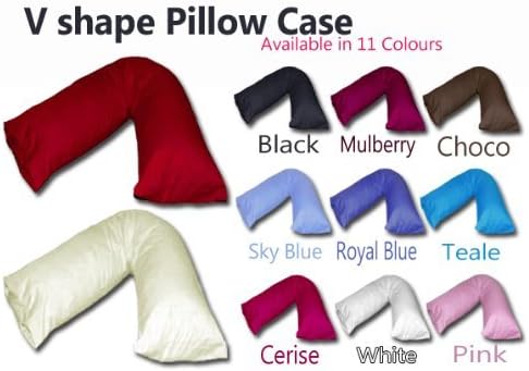 V shaped Orthopaedic Nursing Pillow Case / Neck Support/ Pregnancy Pillows - Sky Blue by Chenone