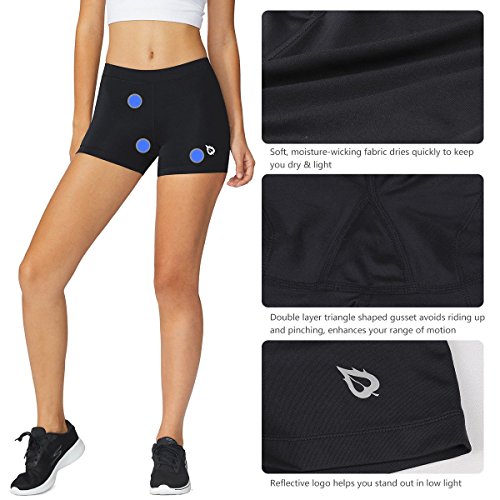 BALEAF Womens 3 Inches Active Fitness Compression Volleyball Shorts
