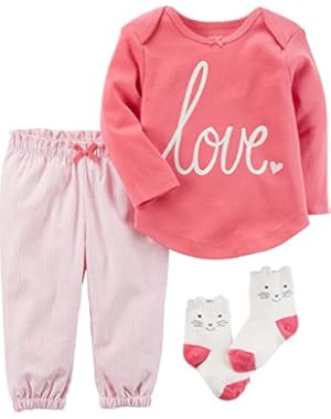 Baby Girls' 3-Piece Love Set