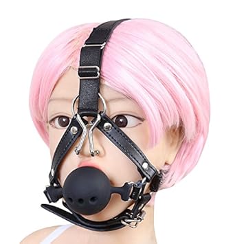 Breathable Mund offen Gag mit Nase Haken beißen Ball Gag Gürtel Bondage Kit Slave Mund Plug voll Kopfgeschirr