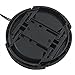 GTMax 55mm Black amera Plastic Snap On Lens Cap with Strap for Sony DSLR-A200, DSLR-A300, DSLR-A350 or SONY Alpha Kit lenses