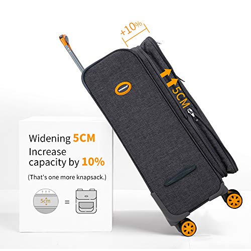 SHOWKOO Luggage Sets 3 Piece Softside Expandable Lightweight Durable Suitcase Sets Double